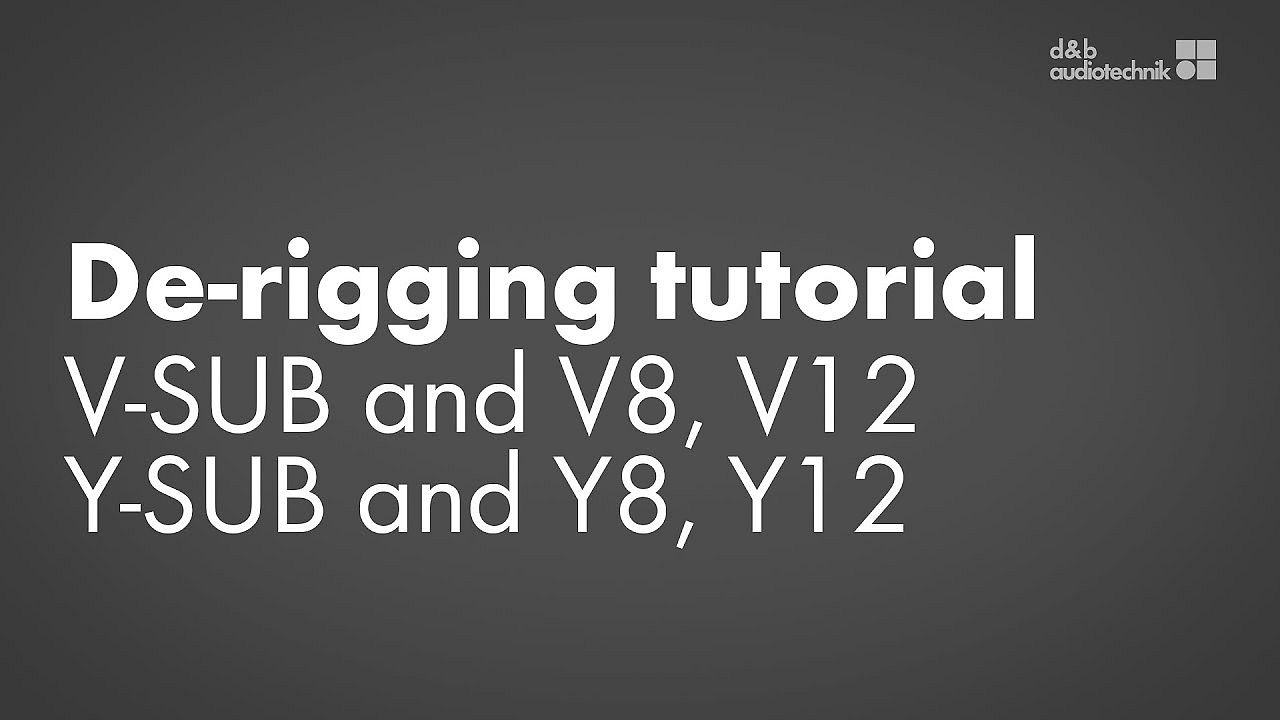 De-rigging tutorial. V-SUB and V8, V12 or Y-SUB and Y8, Y12