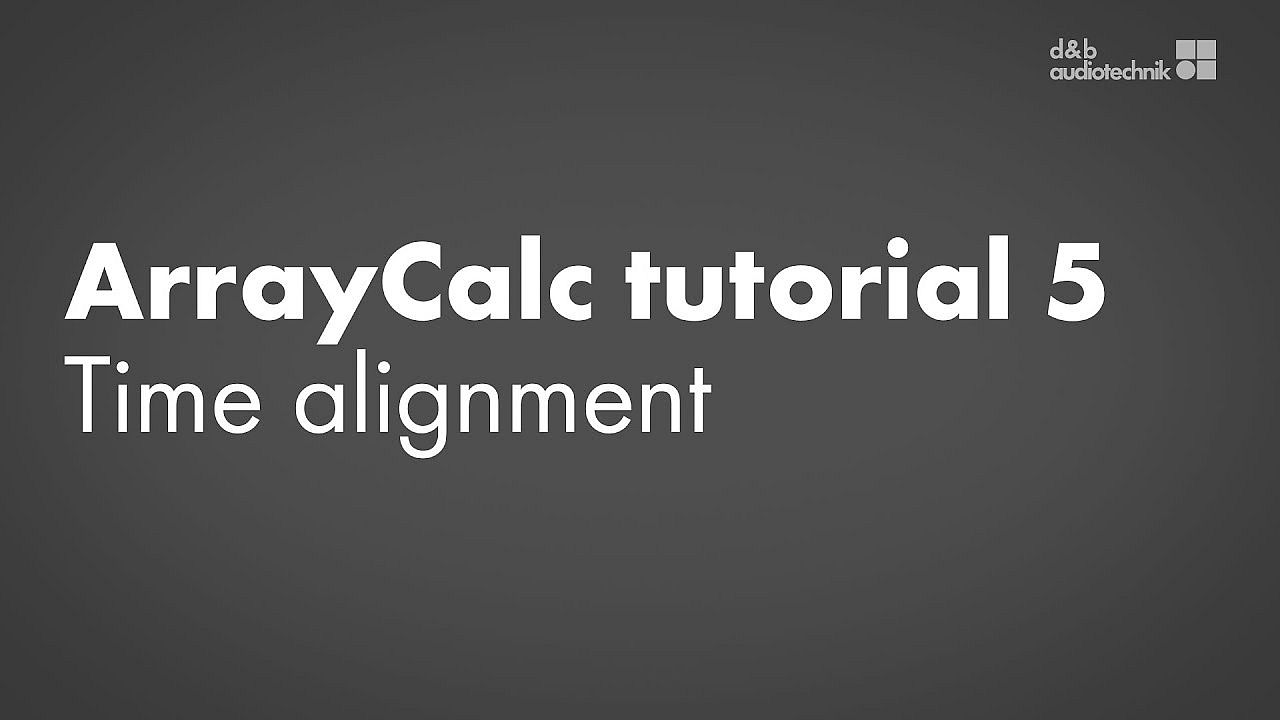 ArrayCalc tutorial. 5. Time alignment
