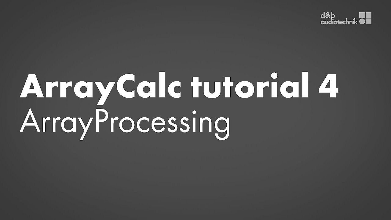 ArrayCalc tutorial. 4. ArrayProcessing simulation