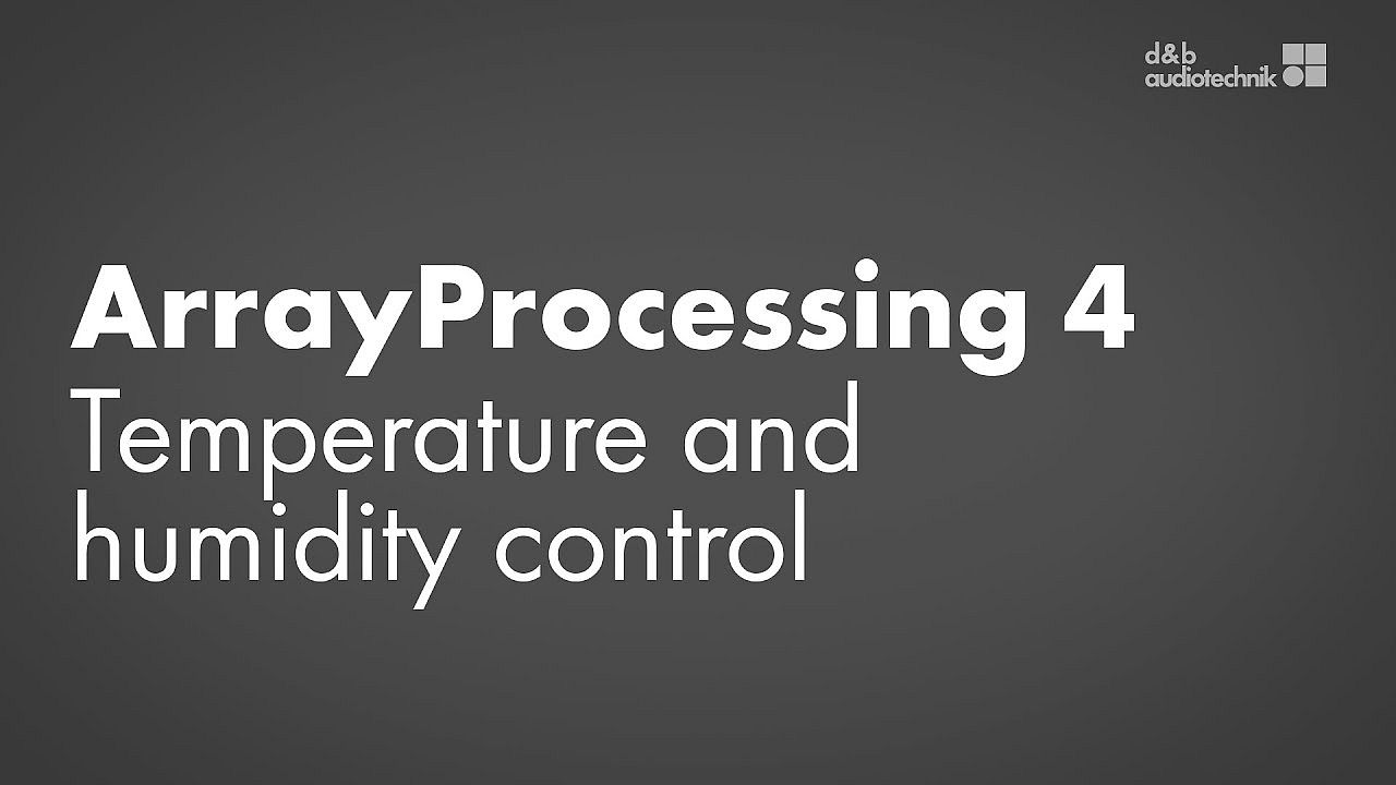 ArrayProcessing tutorial. 4. Temperature and humidity control