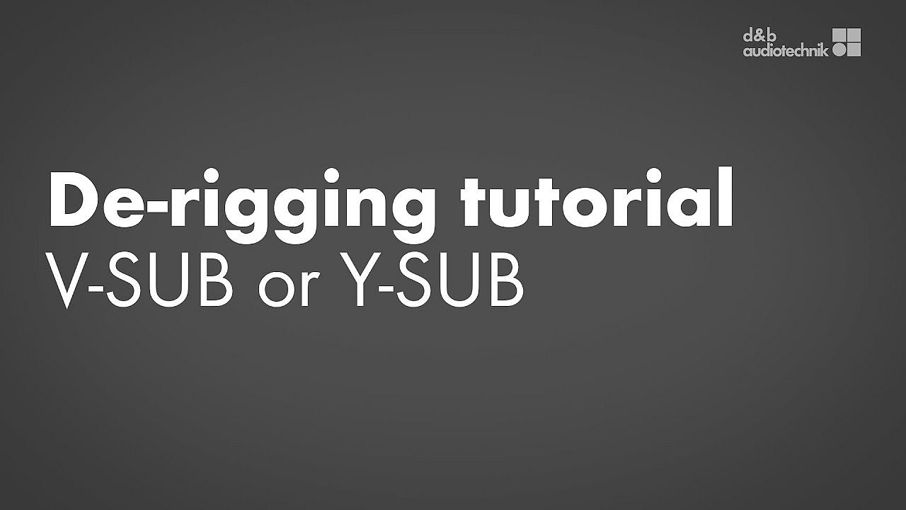De-rigging tutorial. V-SUB or Y-SUB
