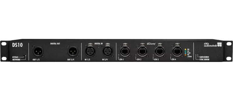 DS10 audio network bridge front view