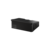 Black server chassis with a perforated front panel and side vents, designed for hardware installation and cooling.