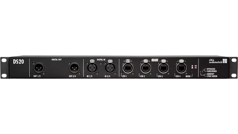 DS20 audio network bridge front view