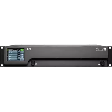 Amplificador D20, vista frontal