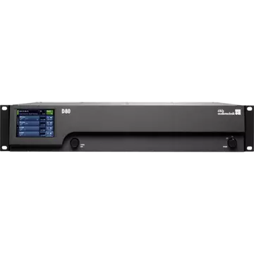 Amplificador D80, vista frontal