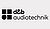 Logo of d&b audiotechnik featuring a stylized design with squares and circles in black on a light background.