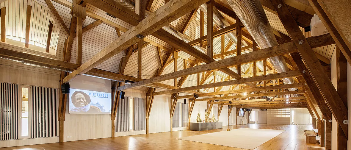 Buddhism and meditation at the Europe Centre in the German Alps with d&b. 
