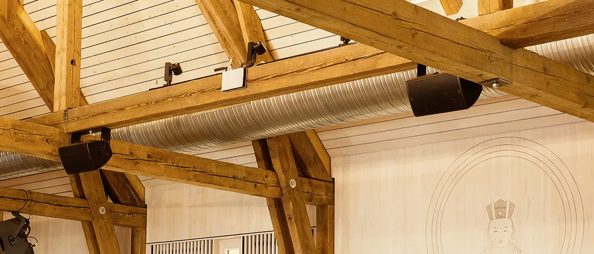 Buddhism and meditation at the Europe Centre in the German Alps with d&b. 
