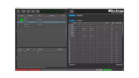 Software interface displaying a data management tool with sections for item names, UPC codes, descriptions, and a detailed table for data entry.