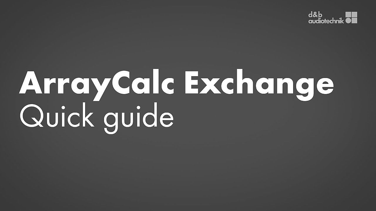 ArrayCalc Exchange tutorial. Quick guide