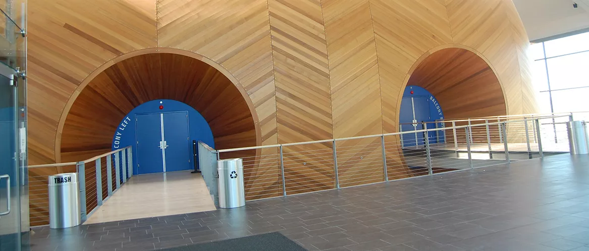 EMPAC, peering over NY's Hudson River skyline is reinforced by d&b