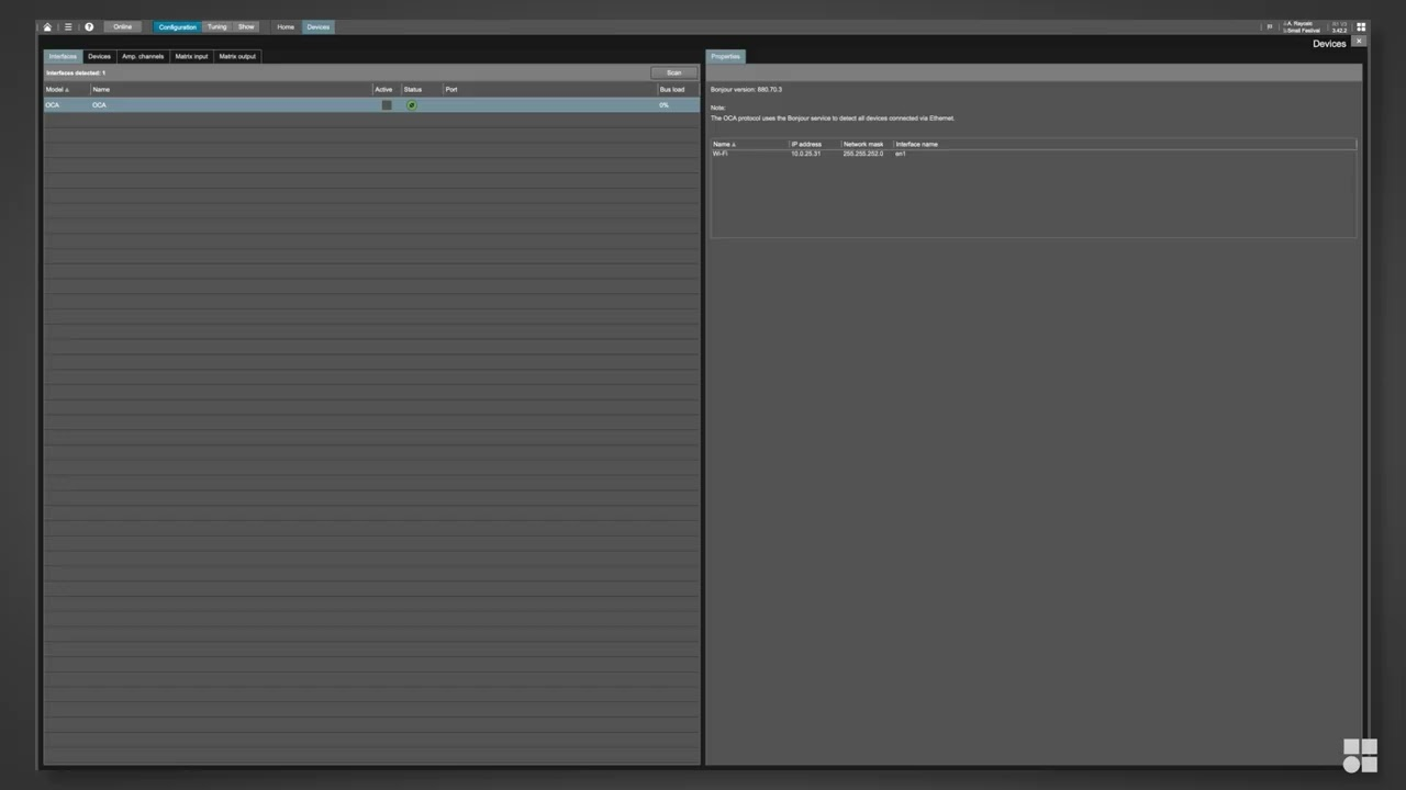 R1 tutorial. Devices view