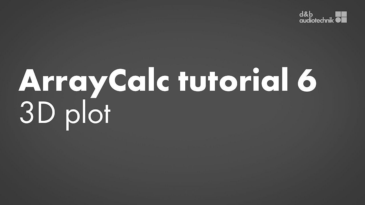 ArrayCalc tutorial. 6. 3D plot