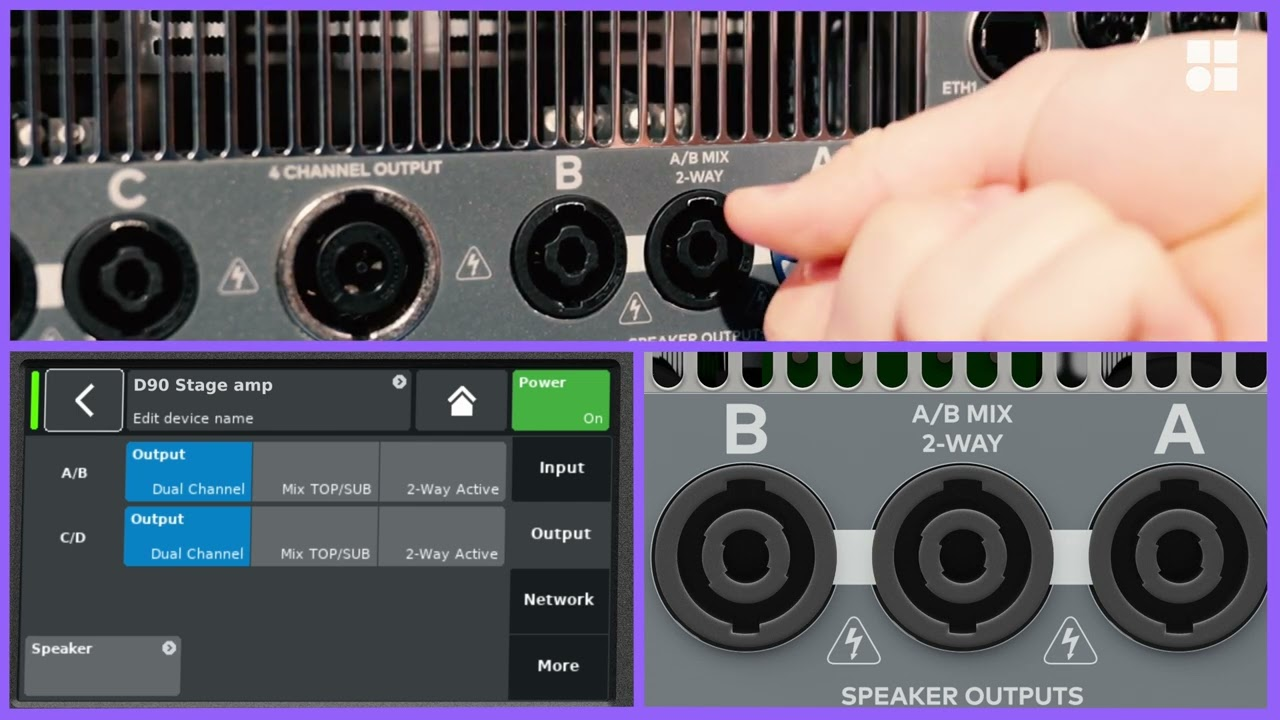 D90, D40 amplifiers tutorial. Output modes