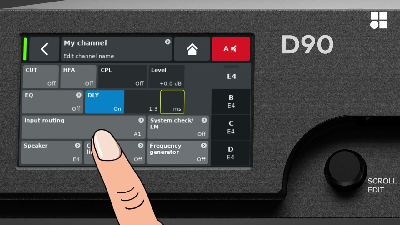 D90, D40, D25 amplifiers tutorial. Channel setup