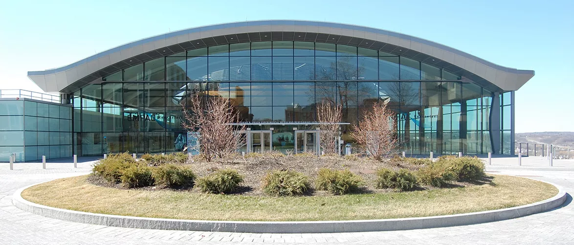 EMPAC, peering over NY's Hudson River skyline is reinforced by d&b