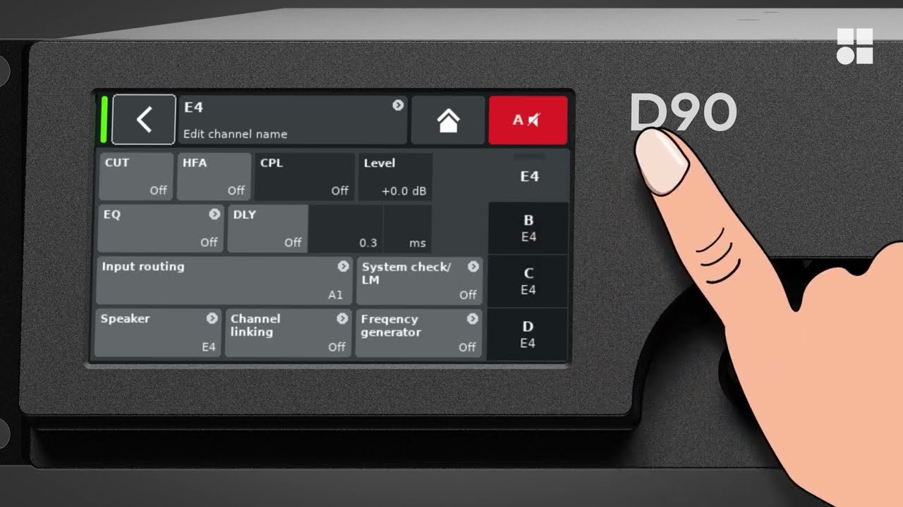 D90, D40, D25 amplifiers tutorial. Overview and navigation