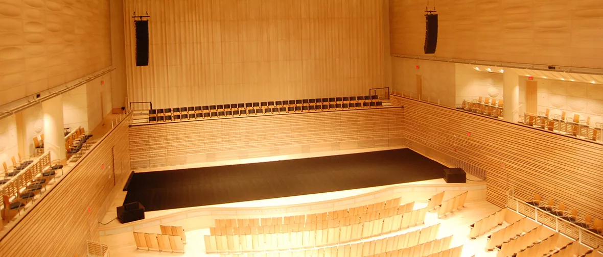 EMPAC, peering over NY's Hudson River skyline is reinforced by d&b