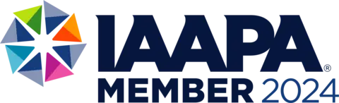 IAAPA Member logo for 2024, featuring a colorful geometric design with a star at the center.