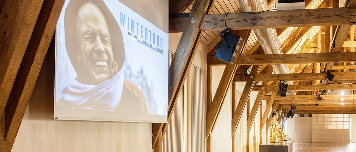 Buddhism and meditation at the Europe Centre in the German Alps with d&b. 