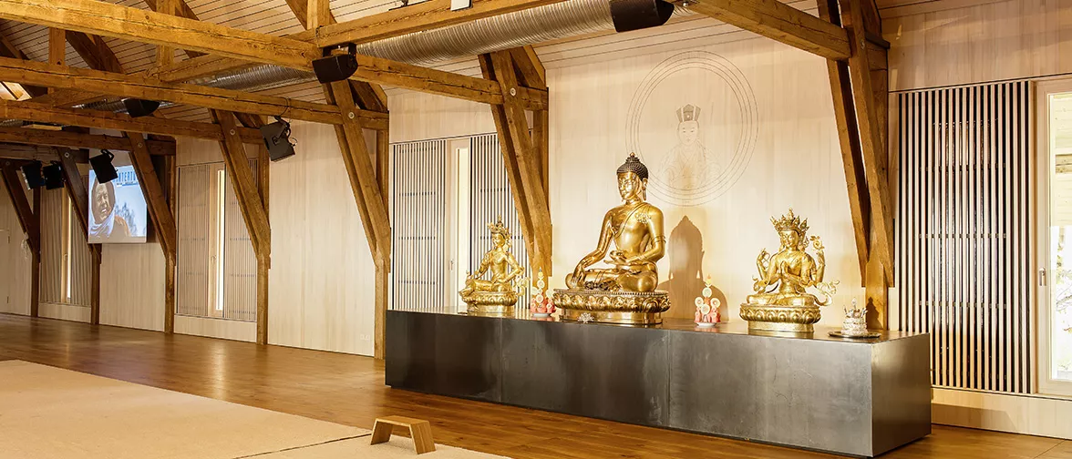 Buddhism and meditation at the Europe Centre in the German Alps with d&b. 
