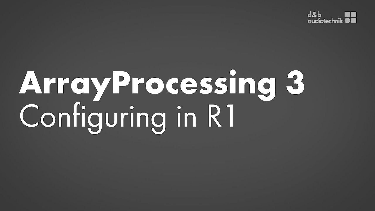 ArrayProcessing tutorial. 3. Configuring the system amplifiers in R1