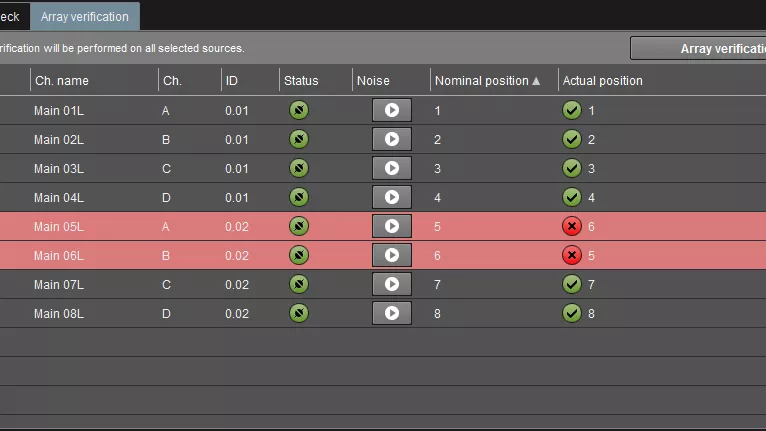 Array Verification D B Audiotechnik
