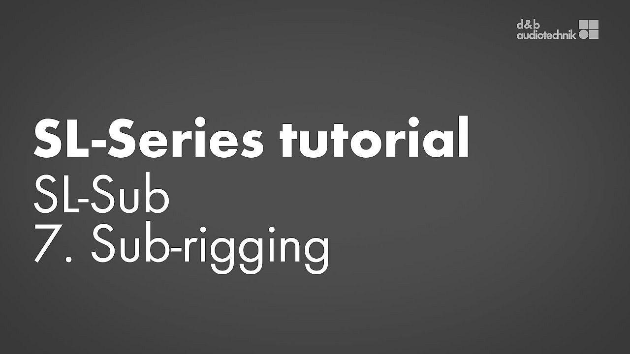 SL-Series tutorial. SL-Sub. 7. Sub-rigging