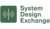 Logo for System Design Exchange featuring a green square with sound wave graphics and the text "System Design Exchange" in a matching font.