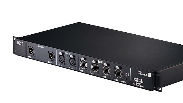 d&b audiotechnik launches its first milan product the ds20 audio network bridge