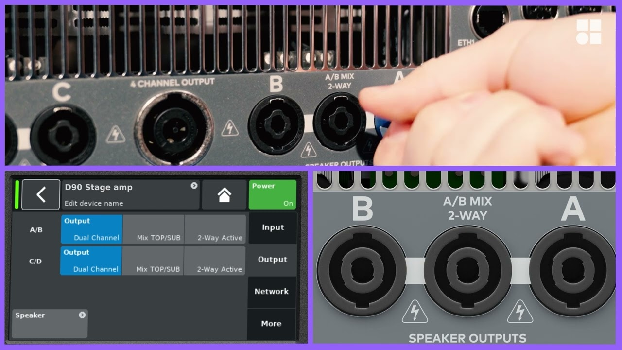 D90, D40, D25 amplifiers tutorial. Output modes