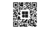 Black and white QR code with a central square and circular design elements, used for scanning with mobile devices.